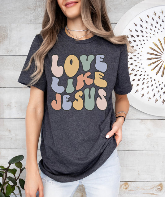 Retro Love Like Jesus Shirt | Christian Shirt