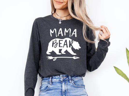 Mama Bear Shirt Long Sleeve | Long Sleeve Mom Shirt