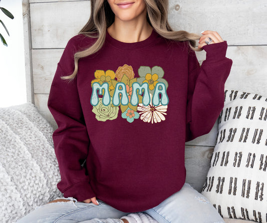 BOHO Flowers Mama Sweatshirt | Mom Sweatshirt