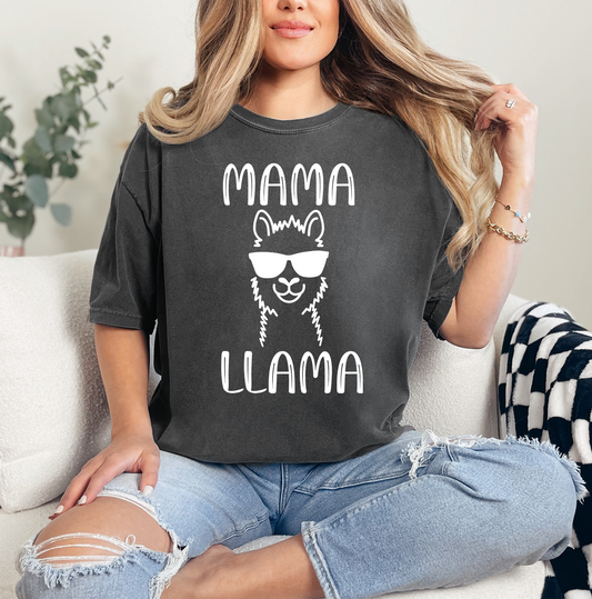 Mama Llama Shirt | Comfort Colors Vintage Style Mom Shirt