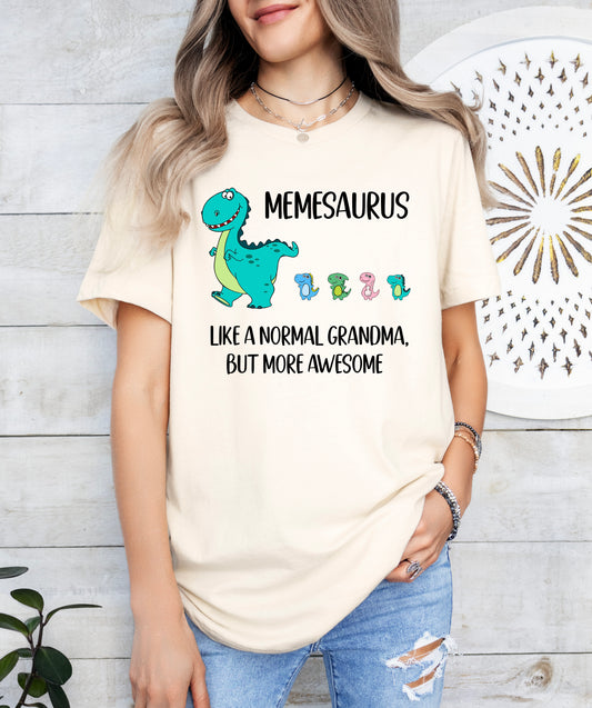 Custom Memesaurus With Little Dino Followers Shirt | Meme Shirt | Light Garment