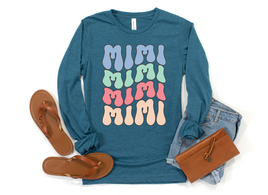 Retro Wave Color Mimi Shirt Long Sleeve | Long Sleeve Mimi Shirt