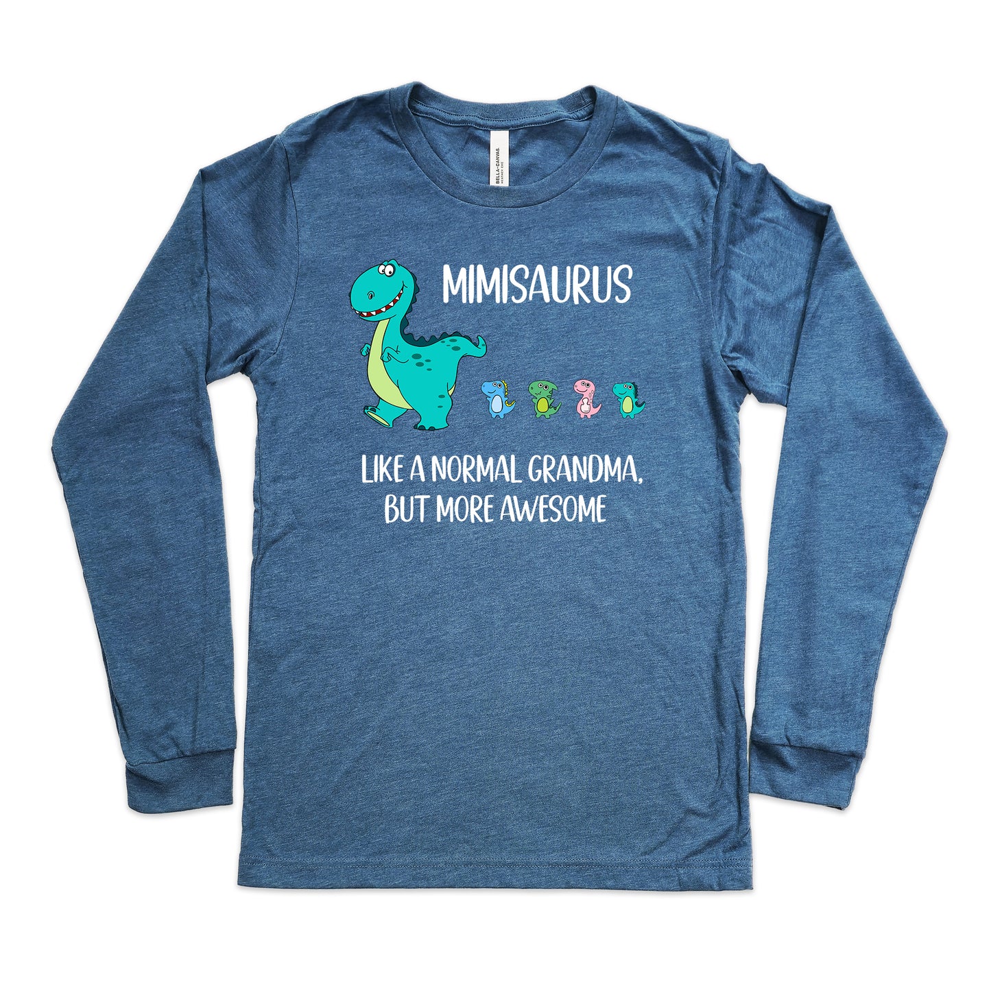 Custom Mimisaurus With Little Dino Followers Shirt Long Sleeve | Long Sleeve Mimi Shirt