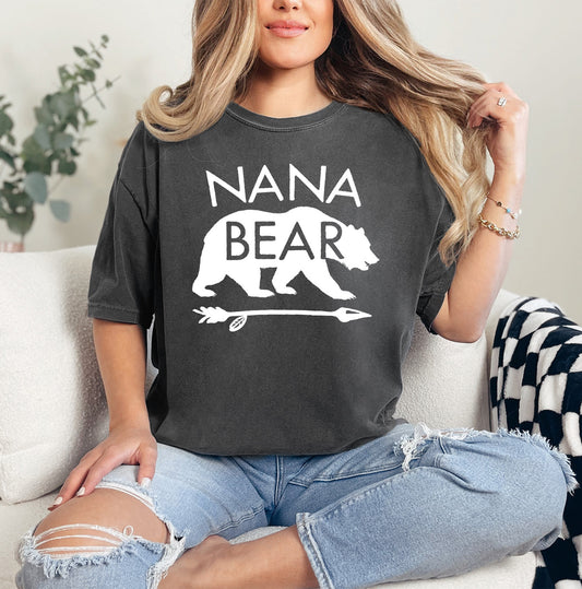 Nana Bear Shirt | Comfort Colors Vintage Style Nana Shirt