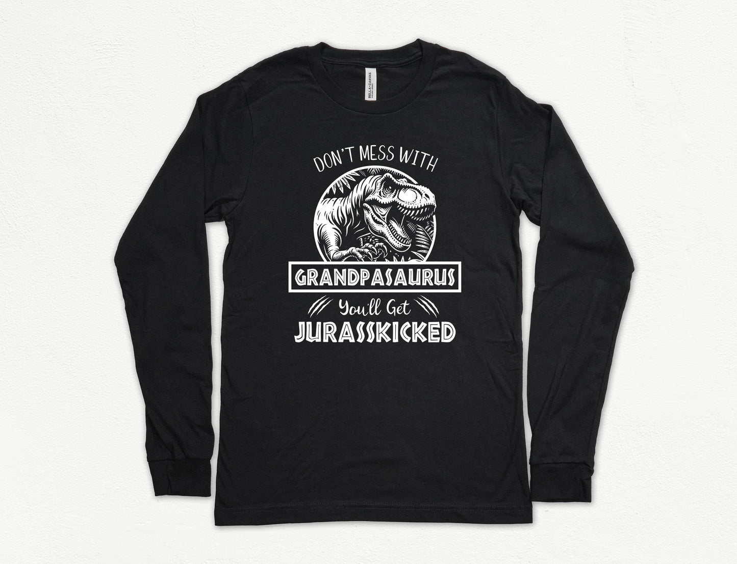 Jurassic Grandpasaurus Shirt Long Sleeve | Long Sleeve Grandpa Shirt