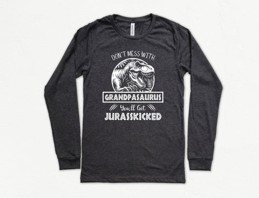 Jurassic Grandpasaurus Shirt Long Sleeve | Long Sleeve Grandpa Shirt