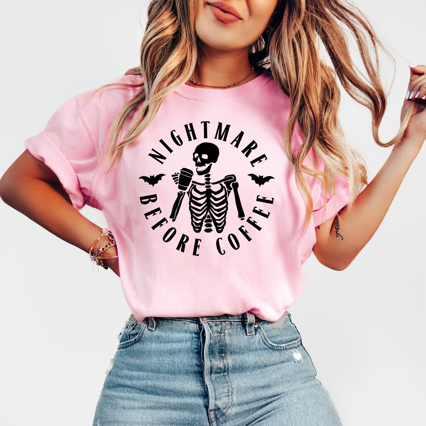 Nightmare Before Coffee Vintage Style Halloween Shirt