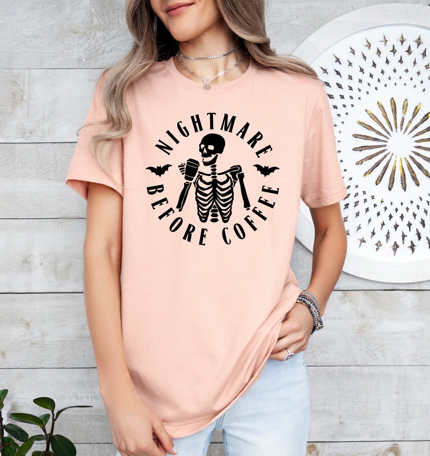 Nightmare Before Coffee Halloween Shirt | Light Garment