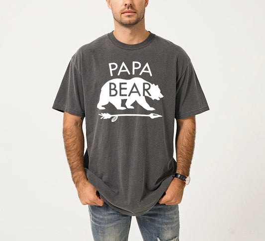 Papa Bear Shirt | Comfort Colors Vintage Style Grandpa Shirt