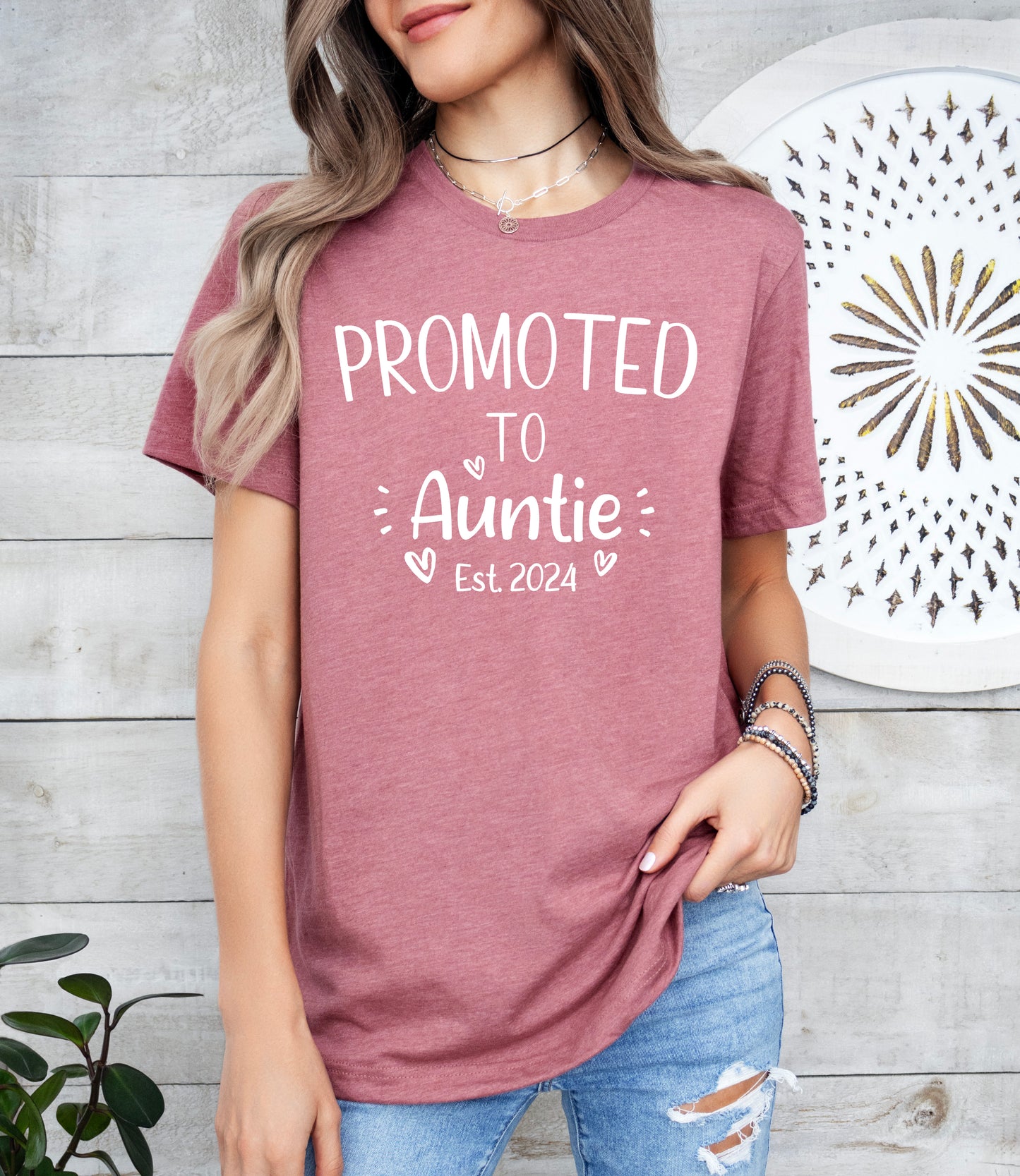 Custom Promoted To Auntie Shirt | First Time Aunt Shirt