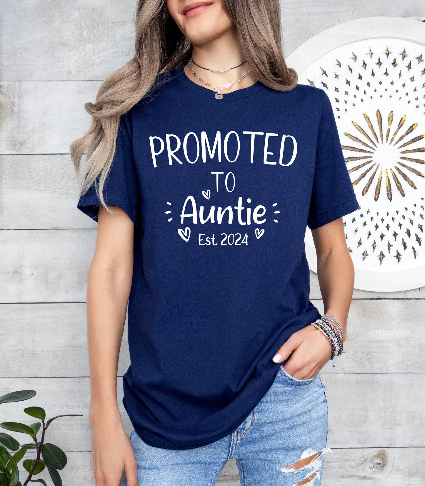 Custom Promoted To Auntie Shirt | First Time Aunt Shirt