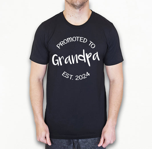 Customizable Promoted to Grandpa Shirt