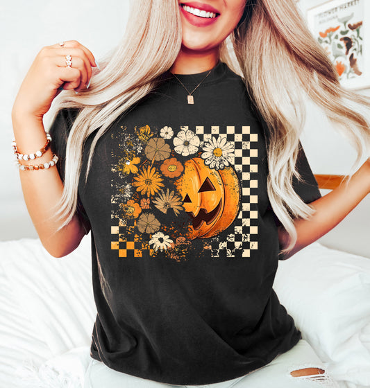 Pumpkin Halloween Vintage Style Shirt (A)