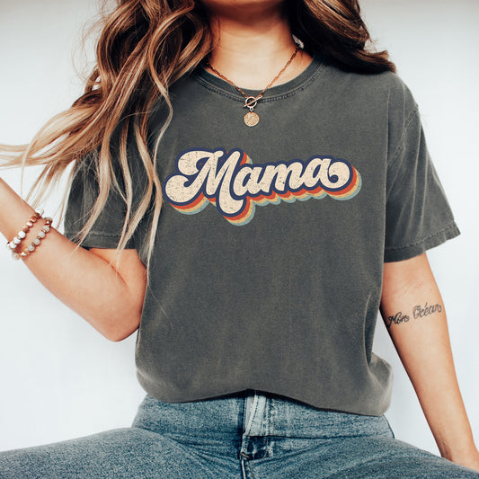 Retro Mama Shirt | Comfort Colors Vintage Style Mom Shirt