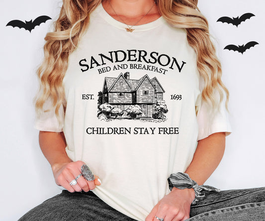 Sanderson Bed and Breakfast Halloween Shirt | Light Garment