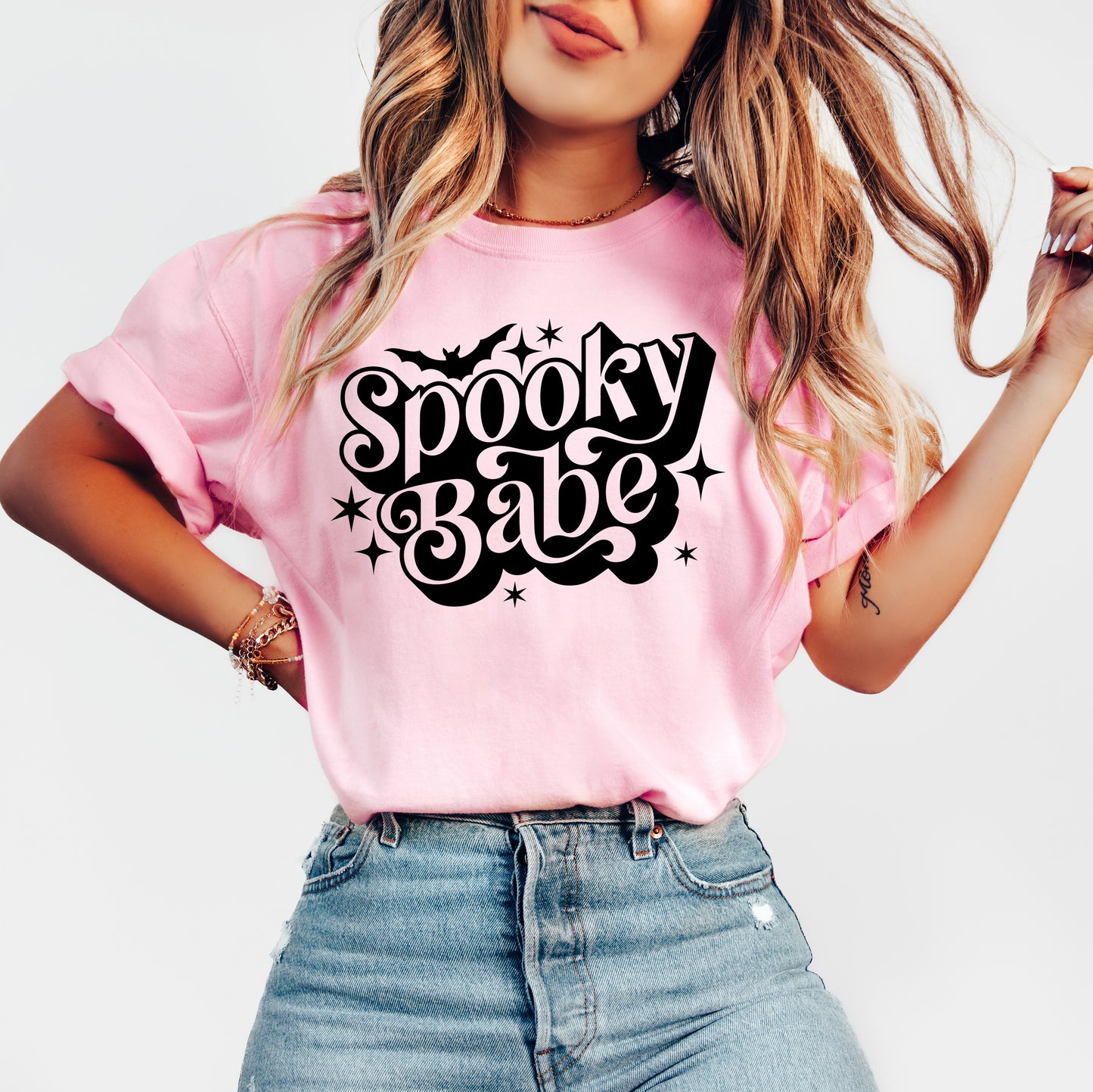 Spooky Babe Vintage Style Halloween Shirt