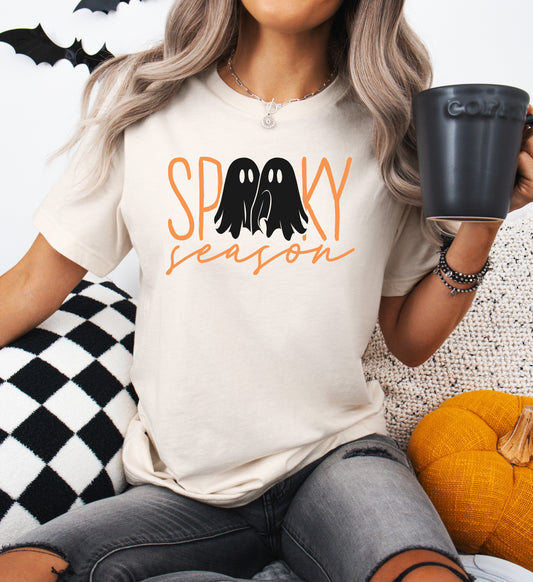 Spooky Season Ghosts Halloween Shirt | Light Garment