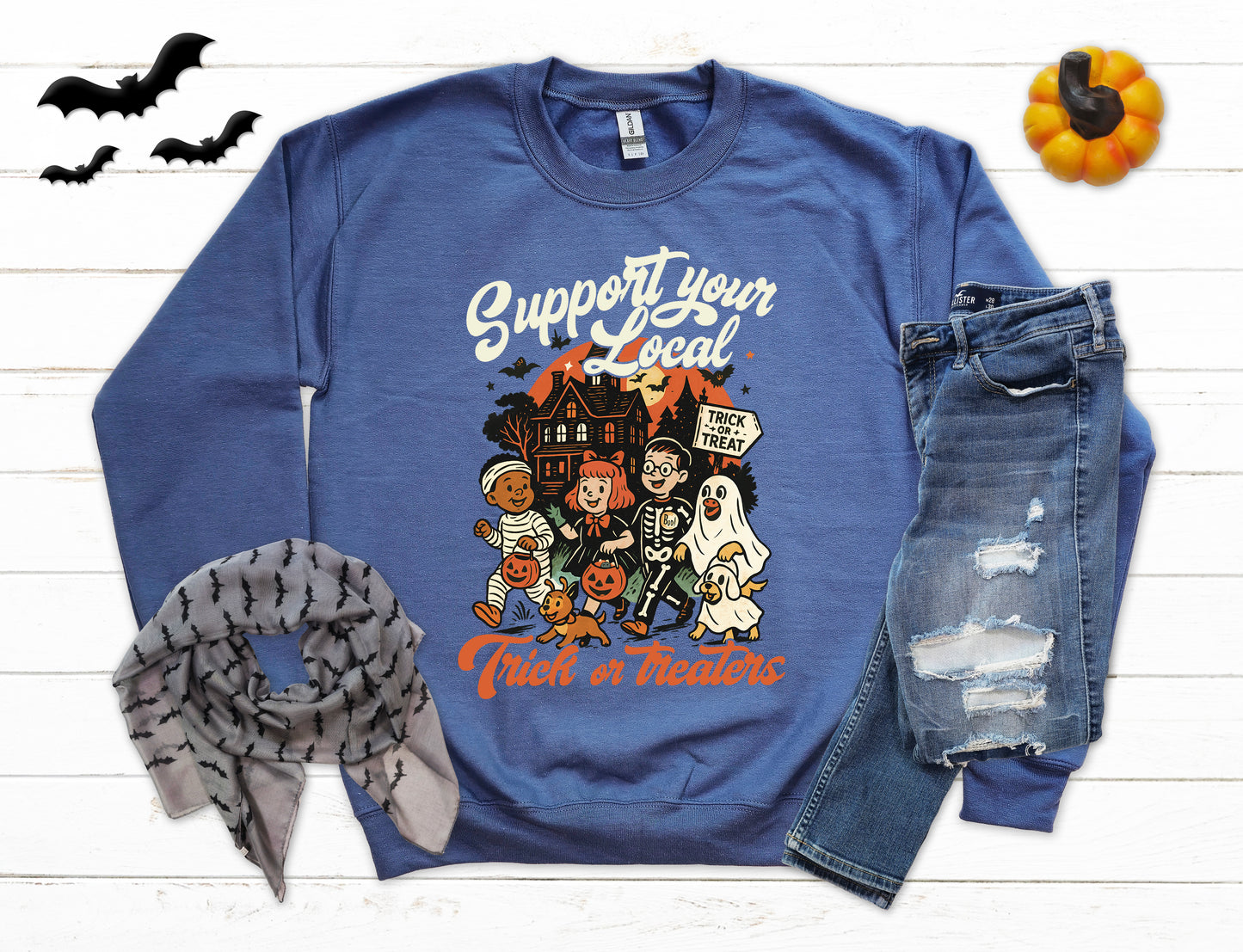 Support Your Local Trick or Treaters Halloween Sweatshirt