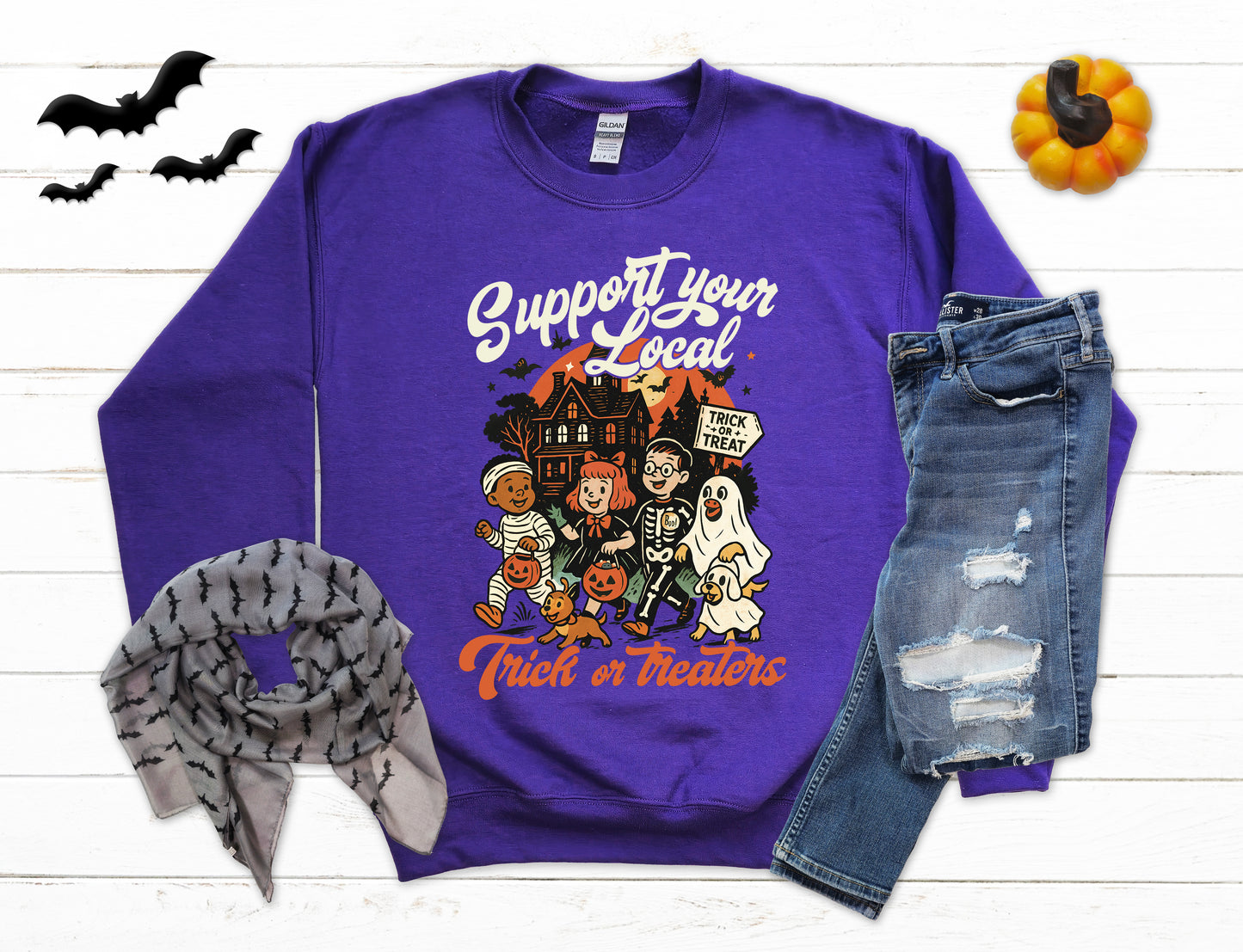 Support Your Local Trick or Treaters Halloween Sweatshirt
