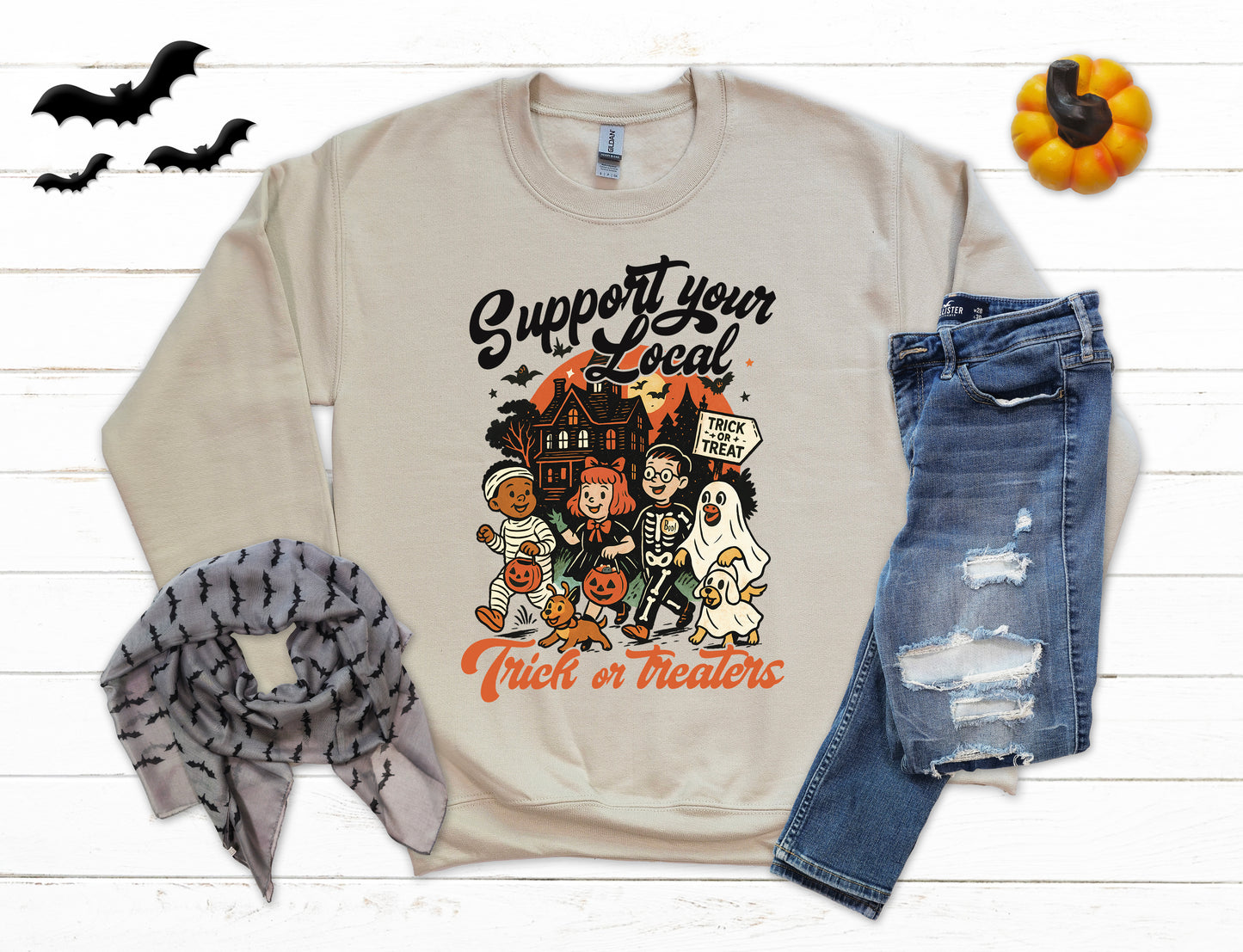 Support Your Local Trick or Treaters Halloween Sweatshirt