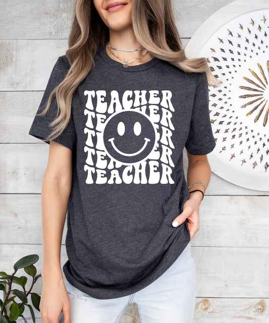Retro Wave Teacher Shirt