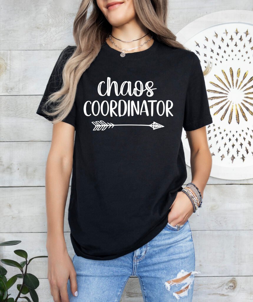 Chaos Coordinator Mom Shirt Stylish Crew Neck Tee