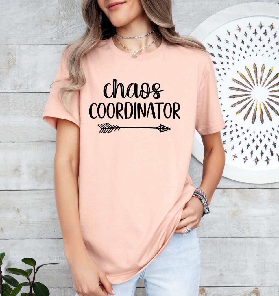Chaos Coordinator Mom Shirt Stylish Crew Neck Tee