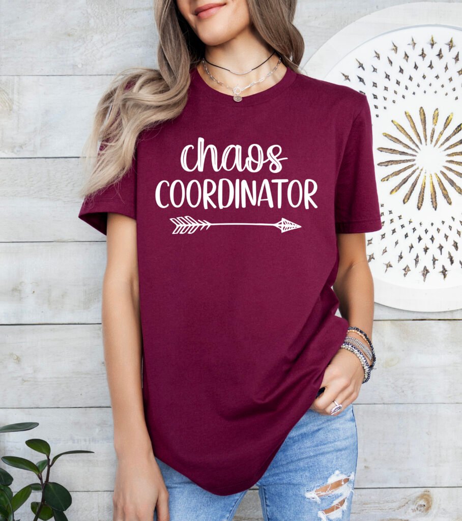 Chaos Coordinator Mom Shirt Stylish Crew Neck Tee