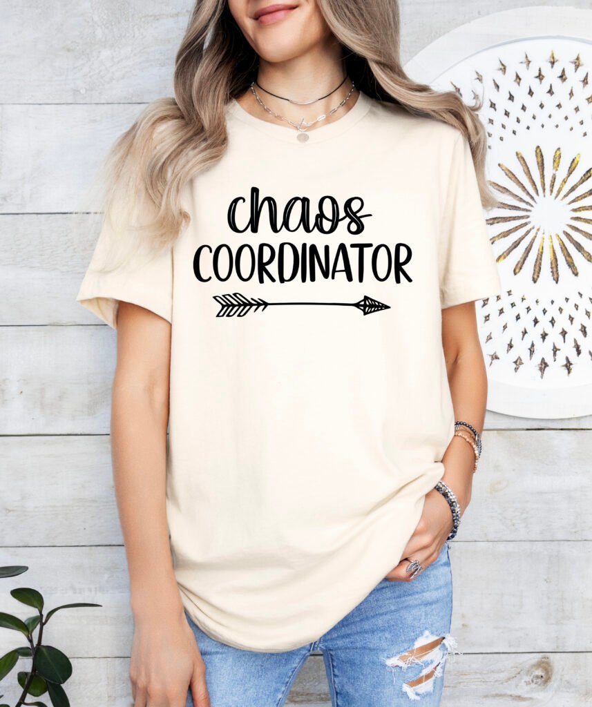 Chaos Coordinator Mom Shirt Stylish Crew Neck Tee