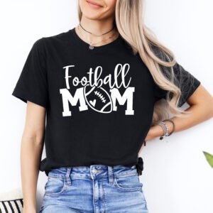 Football Mom Shirt Stylish Crew Neck Tee