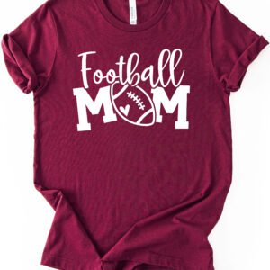 Football Mom Shirt Stylish Crew Neck Tee - Image 7