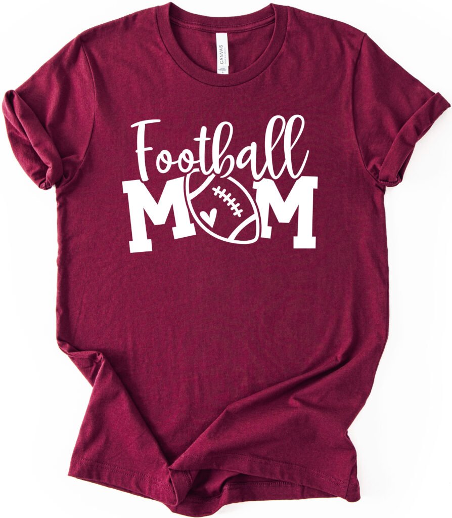 Football Mom Shirt Stylish Crew Neck Tee