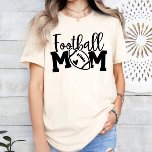 Football Mom Shirt Stylish Crew Neck Tee - Image 6