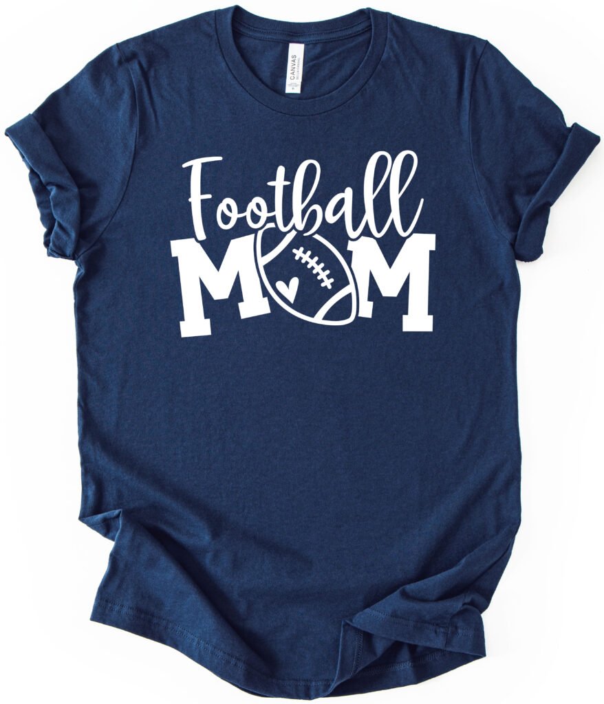 Football Mom Shirt Stylish Crew Neck Tee