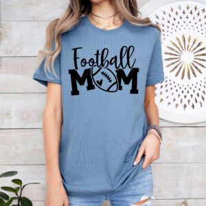 Football Mom Shirt Stylish Crew Neck Tee - Image 5