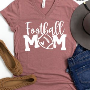 Football Mom Shirt V-Neck - Image 5