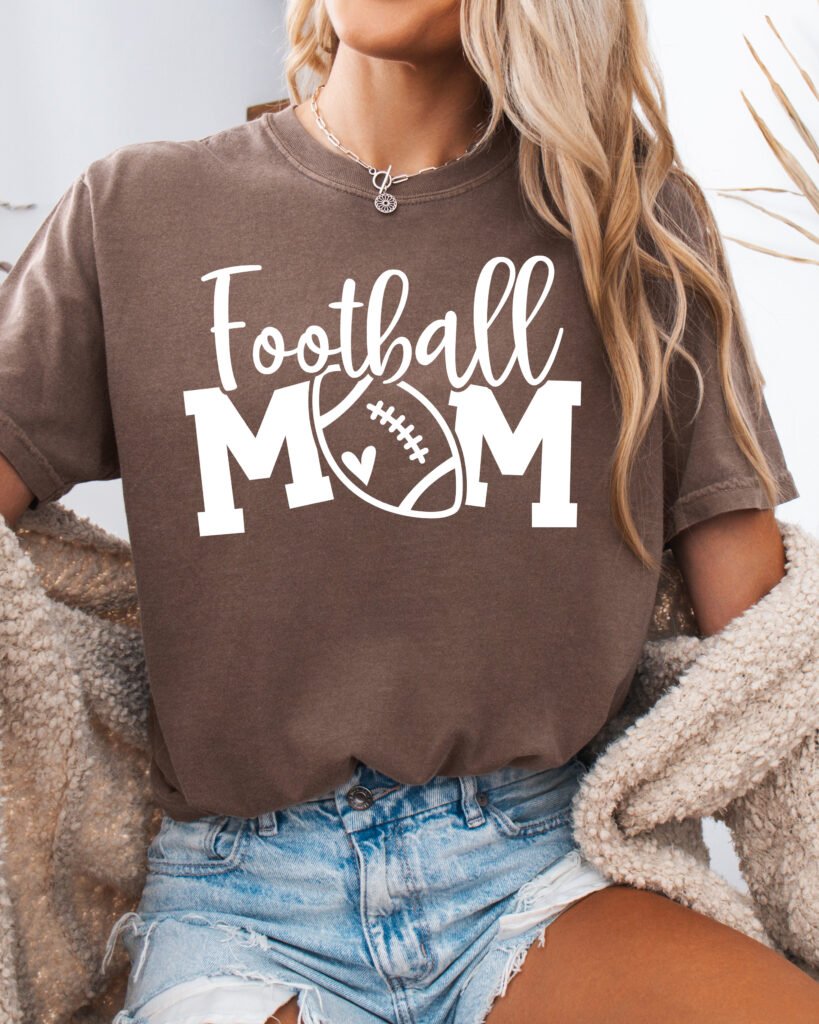 Football Mom Shirt Comfort Colors Tee