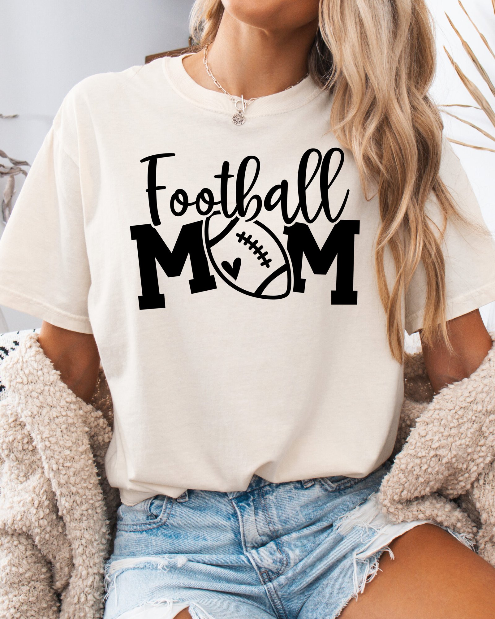 Football Mom Shirt Comfort Colors Tee - Image 8