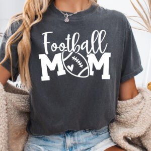Football Mom Shirt Comfort Colors Tee - Image 4