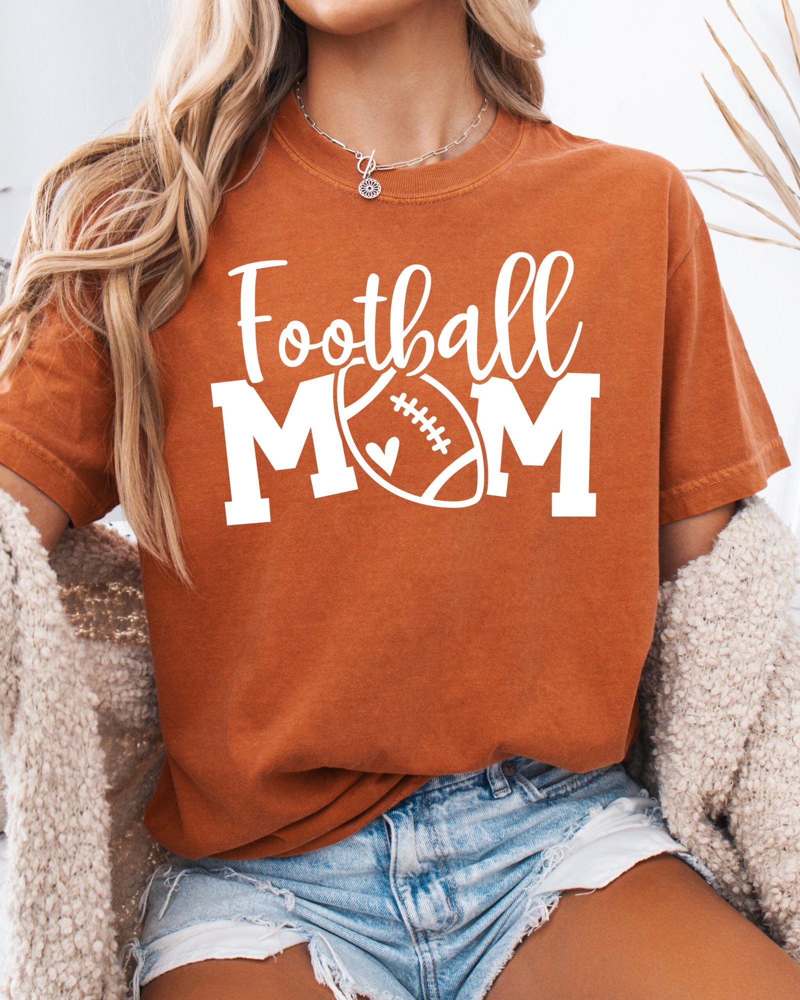 Football Mom Shirt Comfort Colors Tee - Image 7