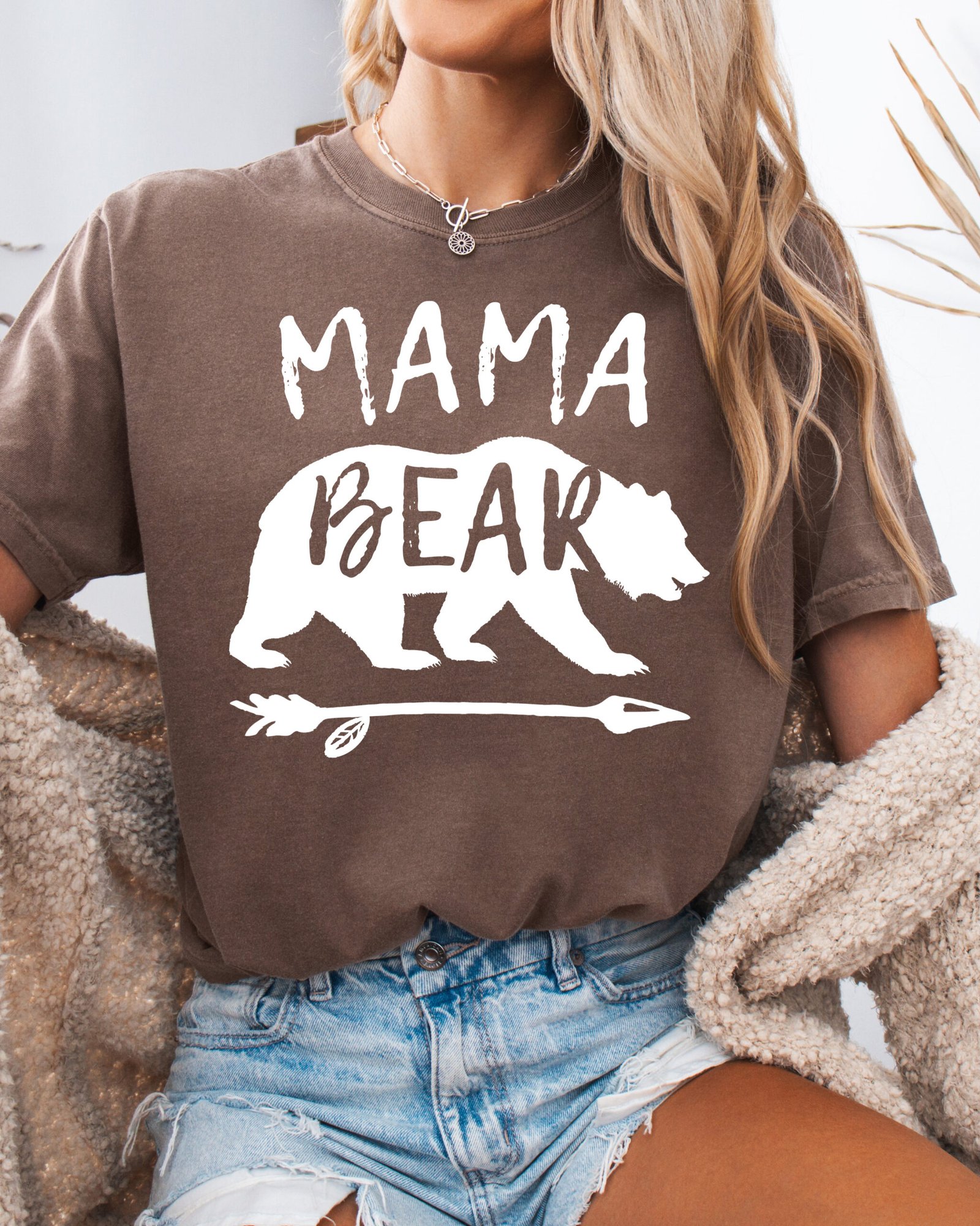Mama Bear Mom Shirt Comfort Colors Tee - Image 1