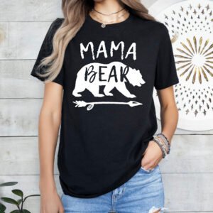 Mama Bear Shirt Mom Shirt Stylish Crew Neck Tee - Image 4