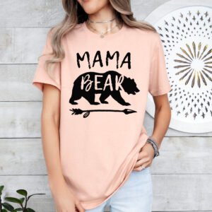 Mama Bear Shirt Mom Shirt Stylish Crew Neck Tee - Image 5