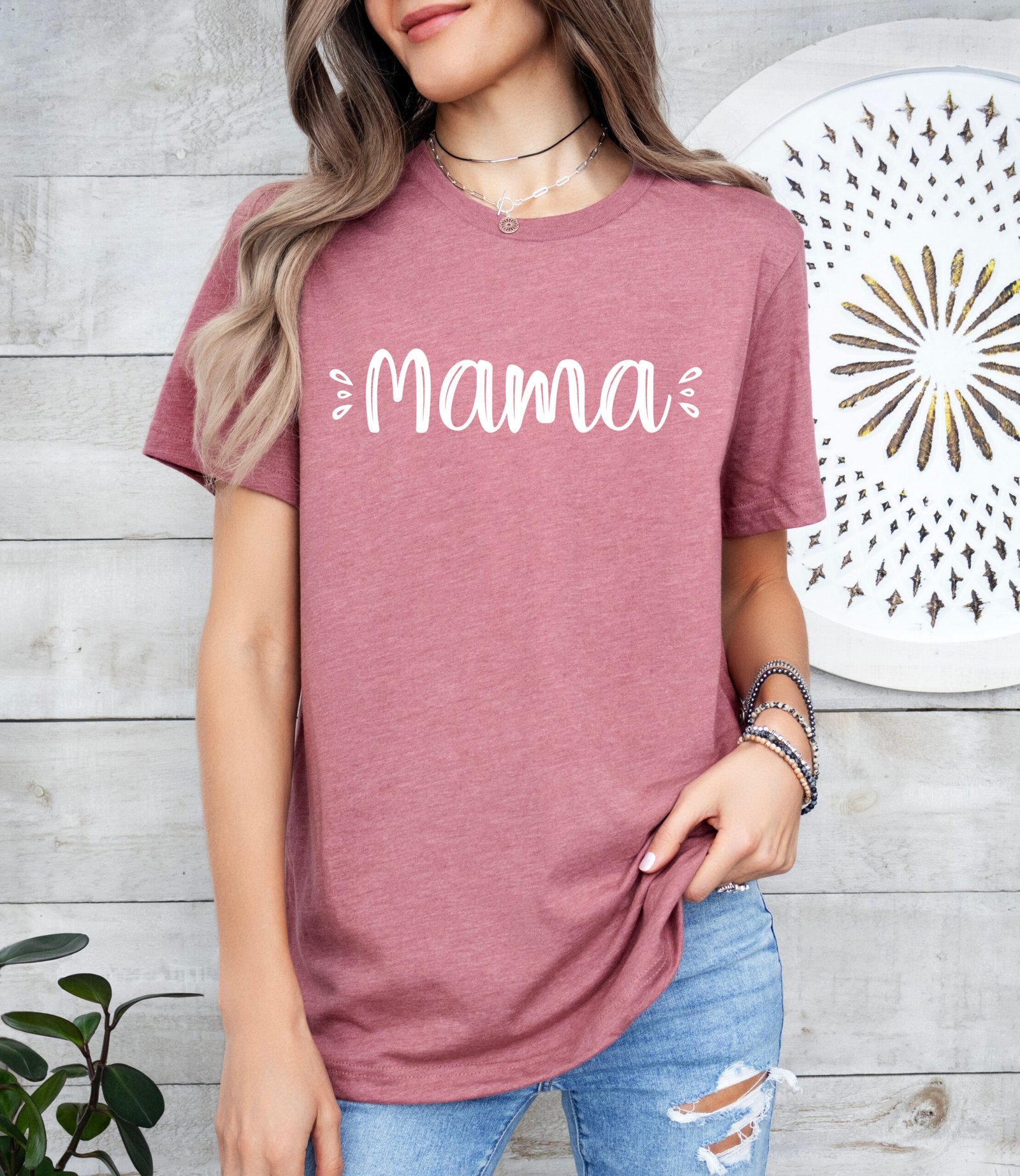 Cute Mom Shirt Stylish Crew Neck Tee - Image 1