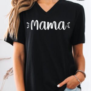 Cute Mama Mom Shirt V-Neck - Image 4