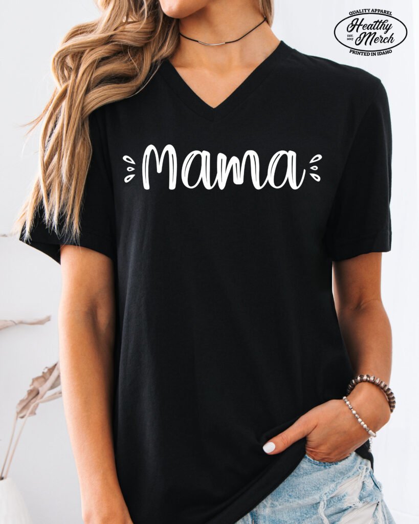 Cute Mama Mom Shirt V-Neck