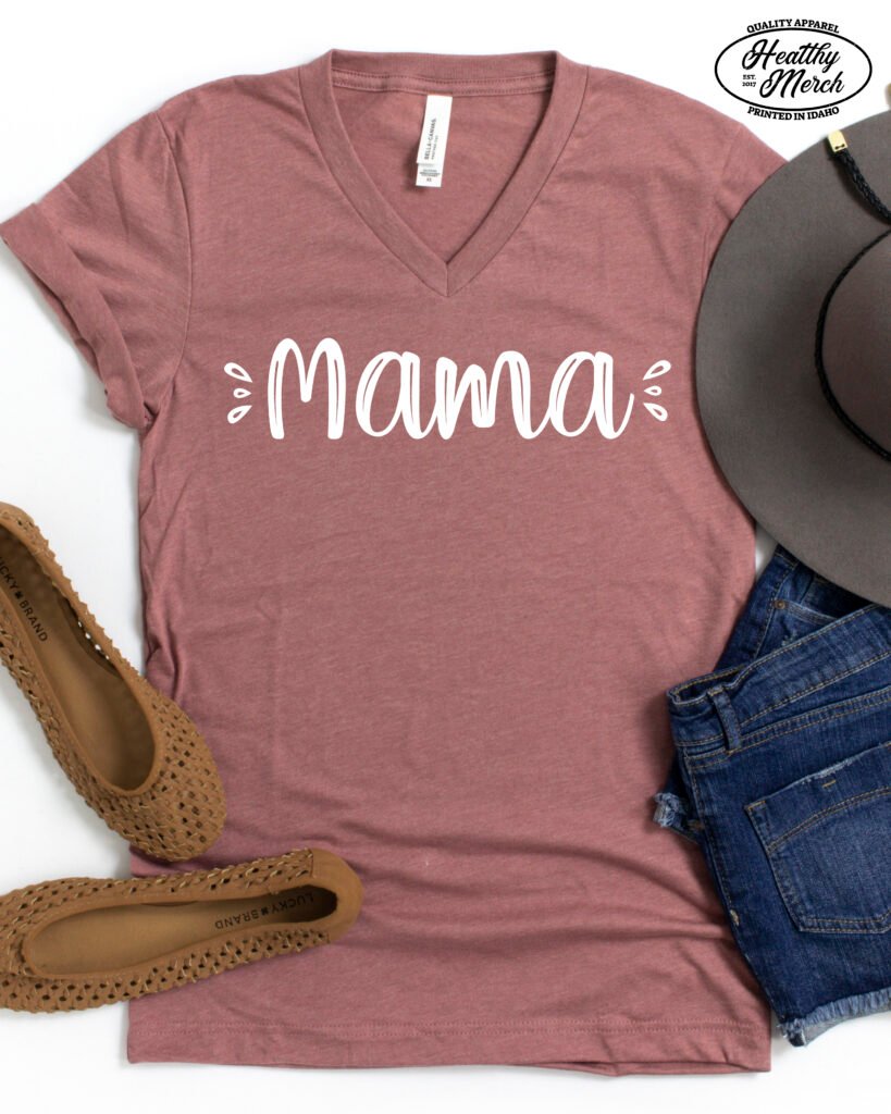 Cute Mama Mom Shirt V-Neck