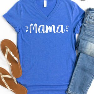 Cute Mama Mom Shirt V-Neck - Image 6