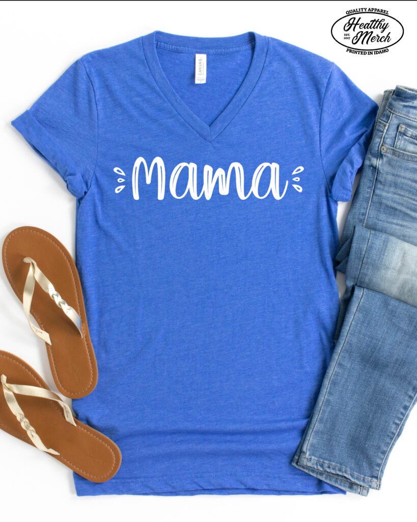 Cute Mama Mom Shirt V-Neck
