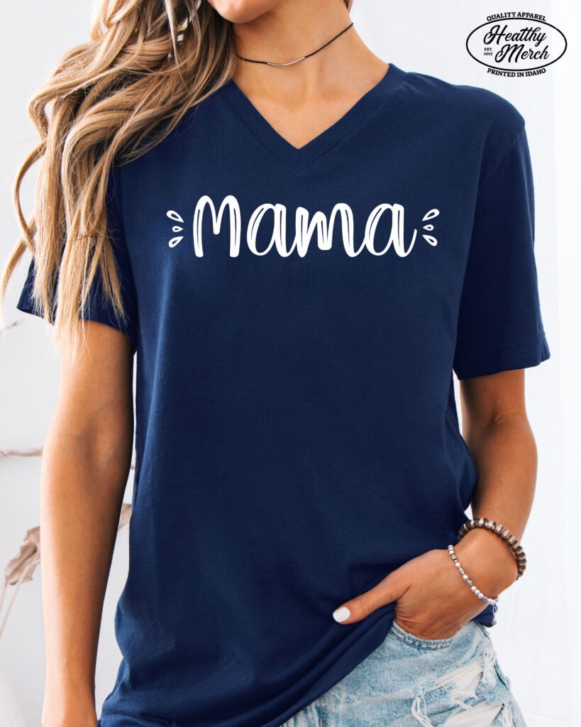 Cute Mama Mom Shirt V-Neck